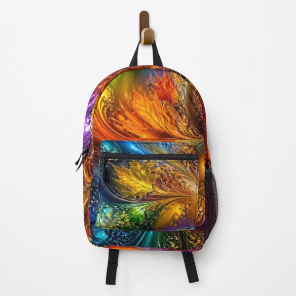 Item preview, Psychedelic Kaleidoscope Autumn Fractal Leaf designed and sold by Harmonic_Layers.