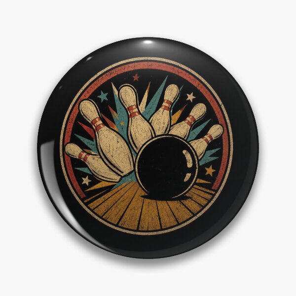Item preview, Retro Bowling Vintage Pins Ball  designed and sold by Moizento.
