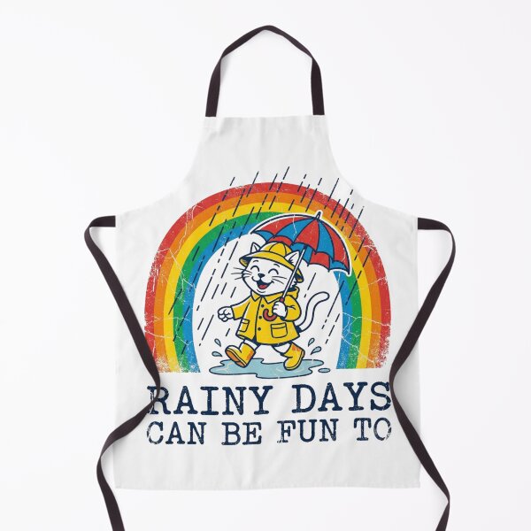Item preview, Rainy Days Can Be Fun Cat designed and sold by T shirts Collective.