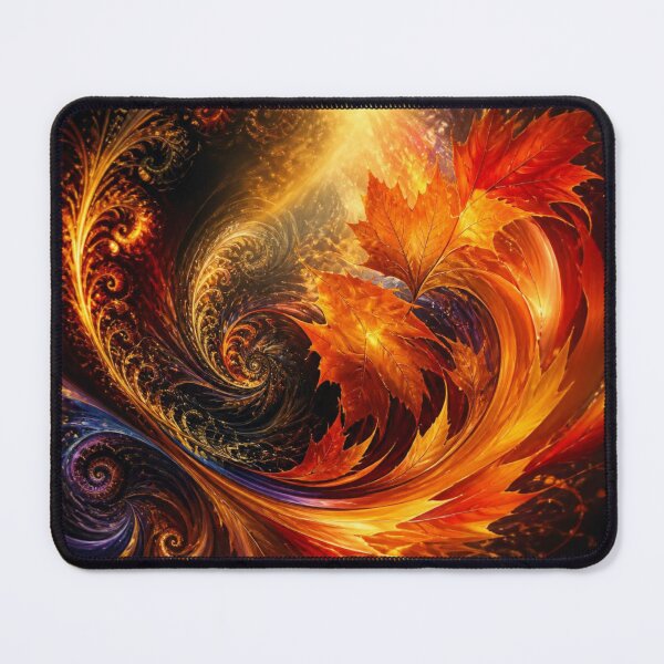 Item preview, Glowing Autumn Amber Leaf Swirl designed and sold by Harmonic_Layers.
