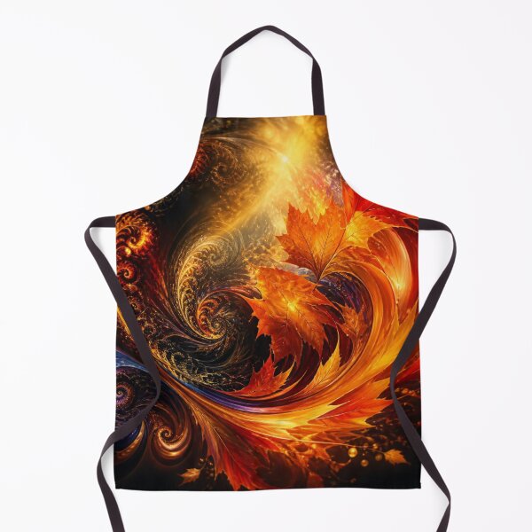 Item preview, Glowing Autumn Amber Leaf Swirl designed and sold by Harmonic_Layers.