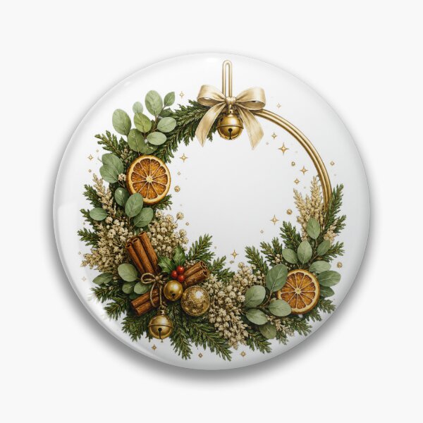 Item preview, Christmas Wreath | Rustic Winter Greenery | Orange Cinnamon Pinecone Holiday Wreath | Cozy Christmas Decor designed and sold by MrDev.