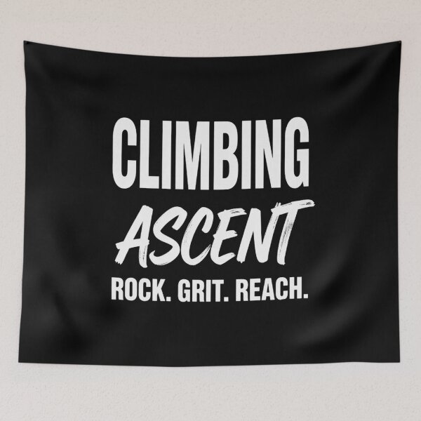 Item preview, Climber's Ascent T-Shirt: Rock, Grit, Reach designed and sold by FestivityFinds.