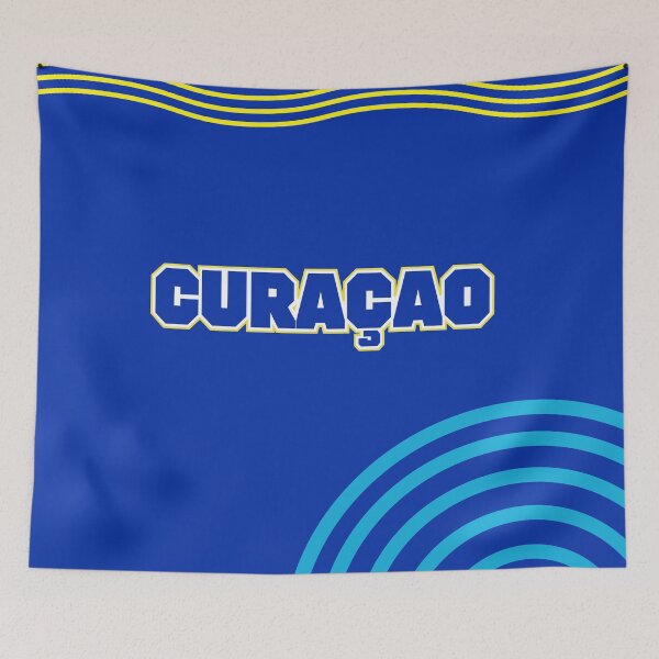 Item preview, Curacao Home 26-26 World Cup The Blue Wave designed and sold by ZeroCool360.