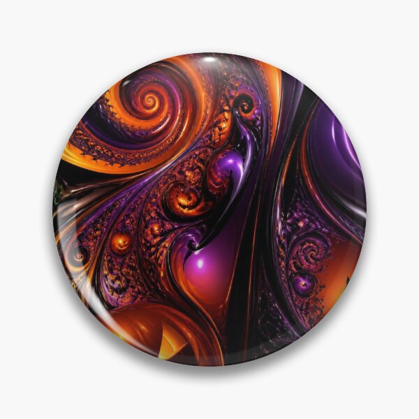 Item preview, Spooky Halloween Pumpkin Black Cat Fractal Swirl designed and sold by Harmonic_Layers.