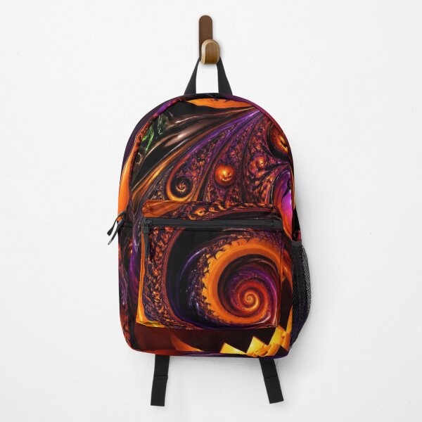 Item preview, Spooky Halloween Pumpkin Black Cat Fractal Swirl designed and sold by Harmonic_Layers.