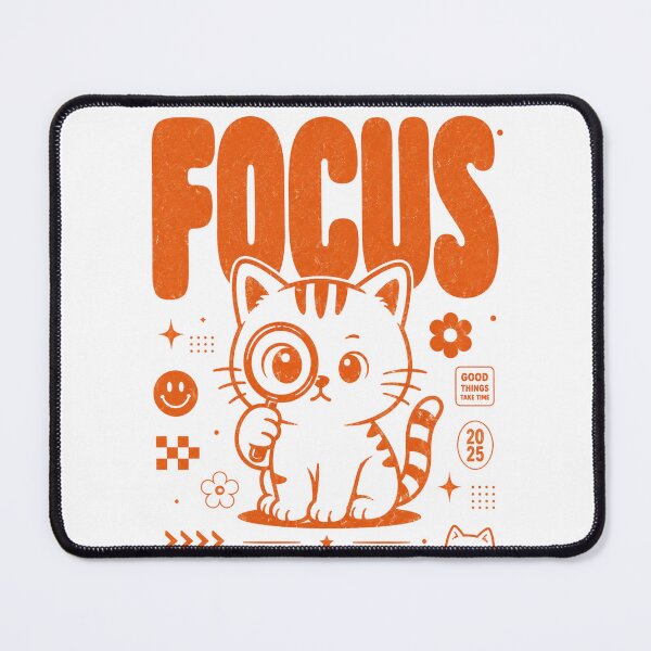 Item preview, Stay Curious Focus Cat Vintage Retro Typography Illustration designed and sold by anandariki.