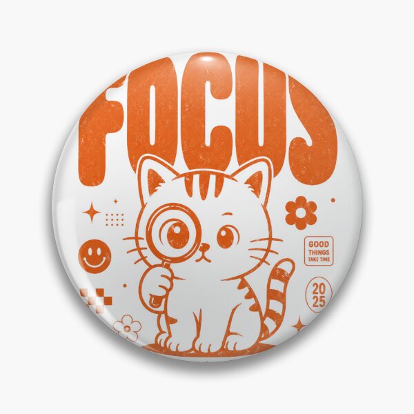 Item preview, Stay Curious Focus Cat Vintage Retro Typography Illustration designed and sold by anandariki.