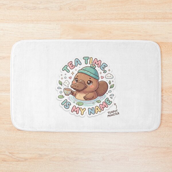 Item preview, Cute Kawaii Tea Time Is My Name Platypus Sticker | Anime Style Teapot Monster Chibi Art | Cozy Cafe Sticker designed and sold by Chipkooo.