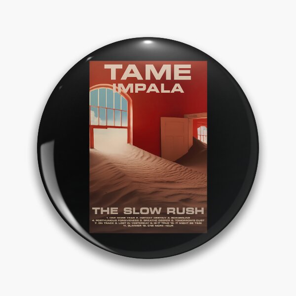 Item preview, Tame Impala The Slow Rush Desert Sand Room Tracklist Poster designed and sold by SkylSchmidt.