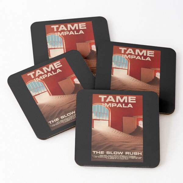 Item preview, Tame Impala The Slow Rush Desert Sand Room Tracklist Poster designed and sold by SkylSchmidt.