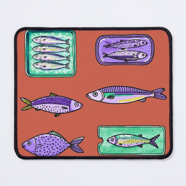 Item preview, Retro Kitchen Tinned Sardine Fish Illustration designed and sold by bosamji.
