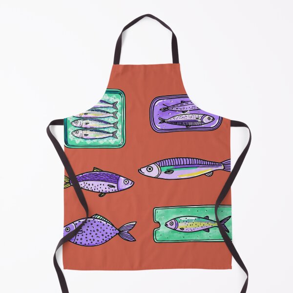 Item preview, Retro Kitchen Tinned Sardine Fish Illustration designed and sold by bosamji.