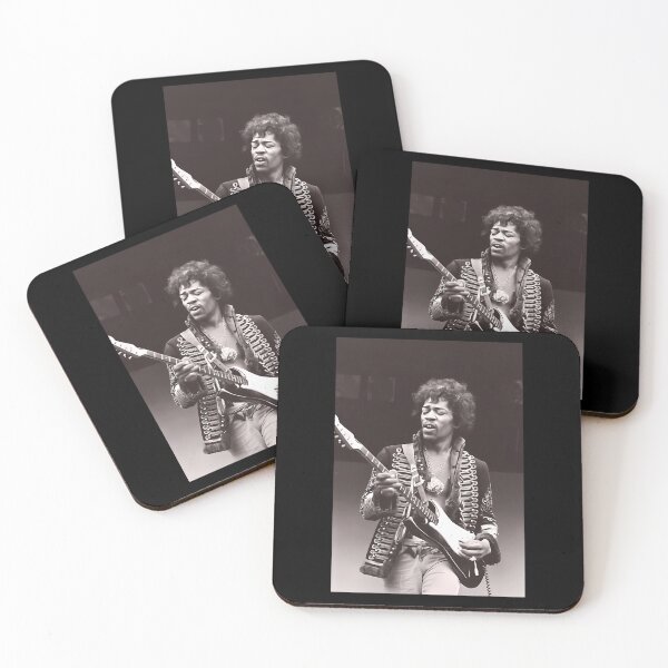Item preview, Jimi Hendrix Black And White Guitar Performance Poster designed and sold by PercivalHills.