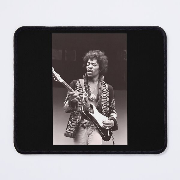 Item preview, Jimi Hendrix Black And White Guitar Performance Poster designed and sold by PercivalHills.