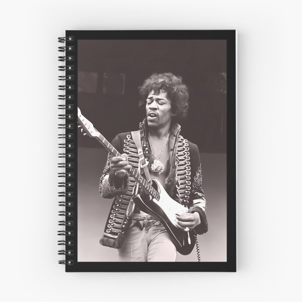 Item preview, Jimi Hendrix Black And White Guitar Performance Poster designed and sold by PercivalHills.