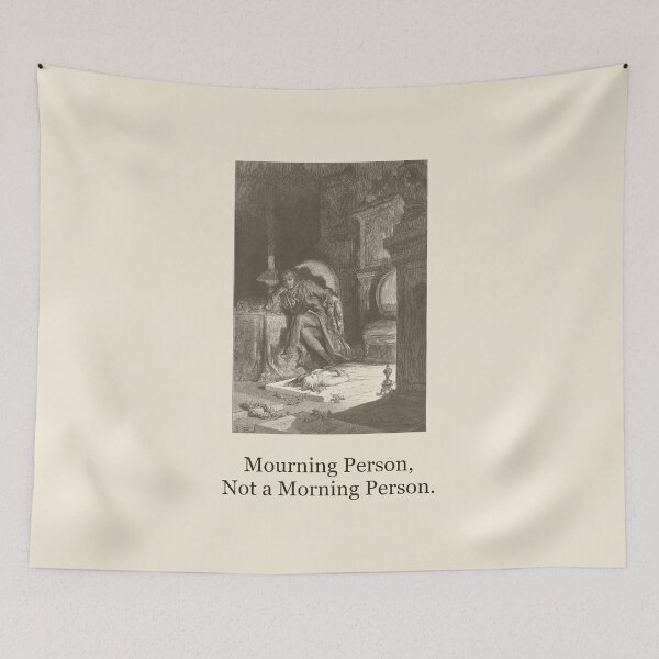 Item preview, Mourning Person, Not a Morning Person — Vintage Raven Tee designed and sold by Core-E.