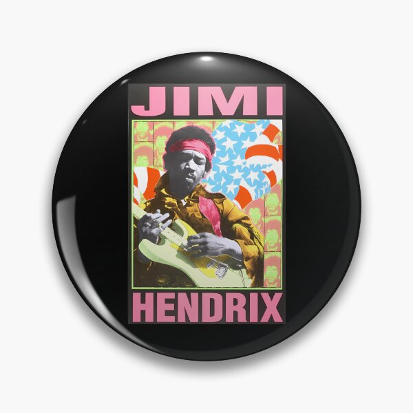 Item preview, Jimi Hendrix American Flag Psychedelic Yellow Guitar  designed and sold by PercivalHills.