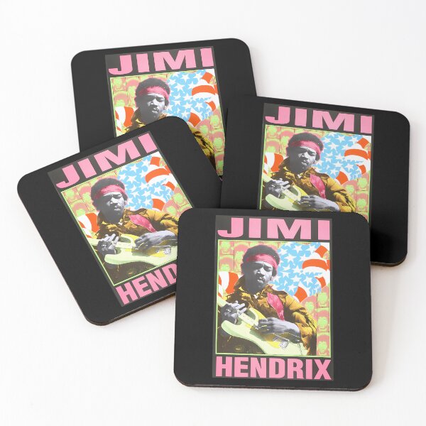 Item preview, Jimi Hendrix American Flag Psychedelic Yellow Guitar  designed and sold by PercivalHills.