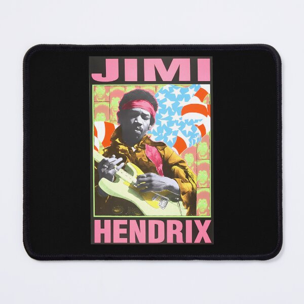 Item preview, Jimi Hendrix American Flag Psychedelic Yellow Guitar designed and sold by PercivalHills.
