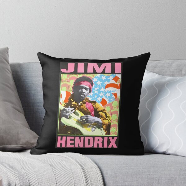 Item preview, Jimi Hendrix American Flag Psychedelic Yellow Guitar  designed and sold by PercivalHills.