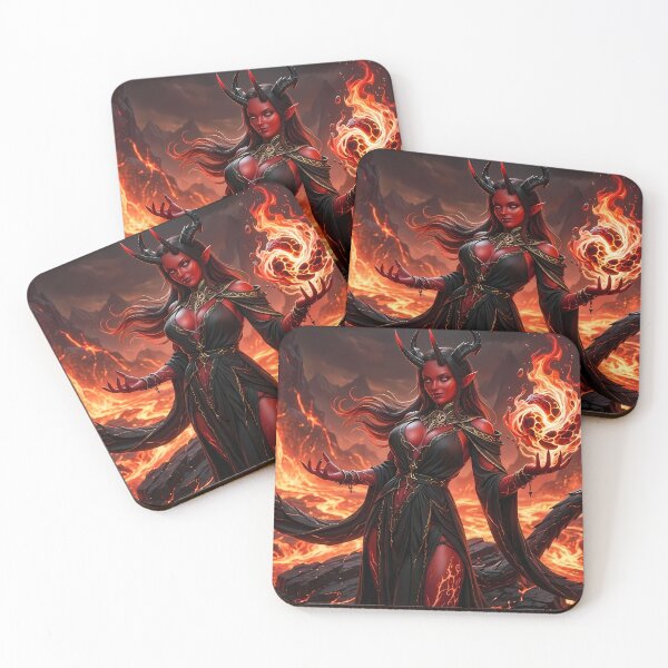 Item preview, Fiery Demon Queen Succubus Dark Fantasy designed and sold by GalleryBrisArt.