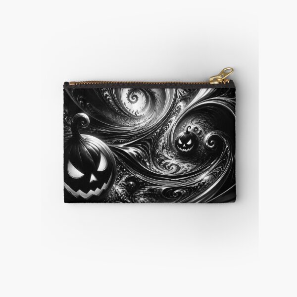 Artikelvorschau, Monochrome Jack O Lantern Fraktal-Wirbelkunst entworfen und verkauft von Harmonic_Layers.