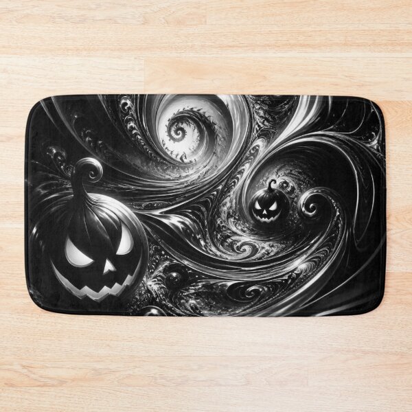 Item preview, Monochrome Jack O Lantern Fractal Vortex Art designed and sold by Harmonic_Layers.