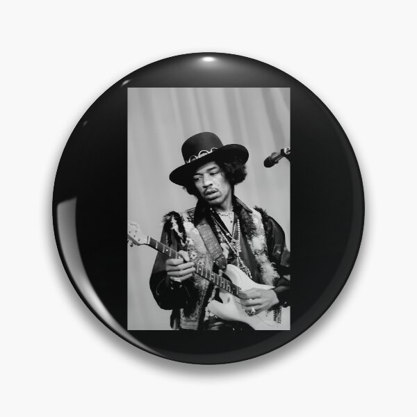 Item preview, Jimi Hendrix Fedora Hat Black And White designed and sold by NorwMiller.