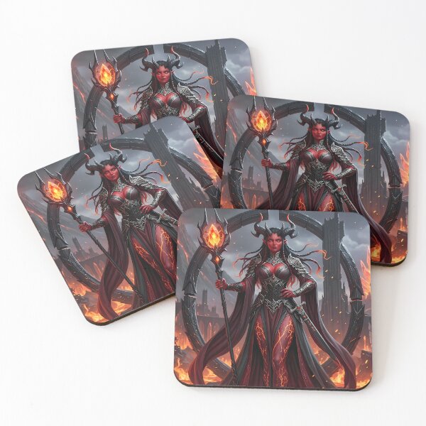 Item preview, Fiery Demon Queen Succubus Dark Fantasy designed and sold by GalleryBrisArt.