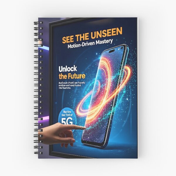 Item preview, See The Unseen Futuristic Smartphone Poster: Motion Driven Tech Canvas designed and sold by Creative-RE.