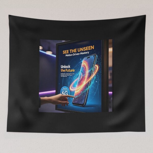 Item preview, See The Unseen Futuristic Smartphone Poster: Motion Driven Tech Canvas designed and sold by Creative-RE.