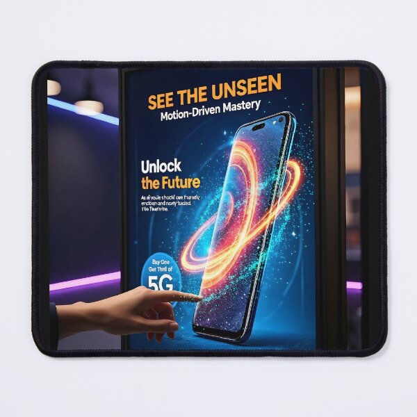 Item preview, See The Unseen Futuristic Smartphone Poster: Motion Driven Tech Canvas designed and sold by Creative-RE.