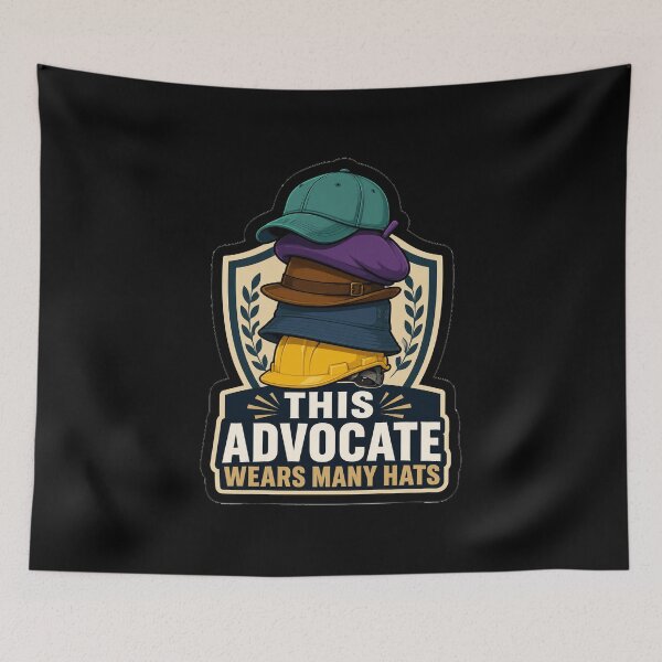 Item preview, This Advocate Wears Many Hats Legal Professional Multitasking Humor designed and sold by ColeLaniTrading.