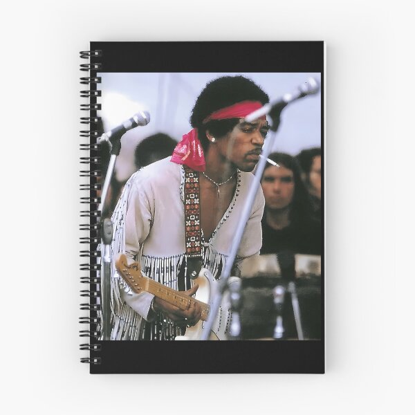 Item preview, Jimi Hendrix White Fringe Jacket Red Bandana Portrait Poster designed and sold by PercivalHills.
