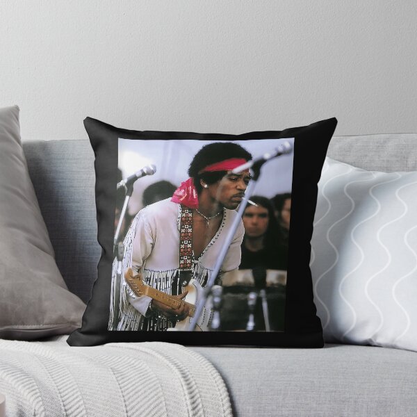 Item preview, Jimi Hendrix White Fringe Jacket Red Bandana Portrait Poster designed and sold by PercivalHills.