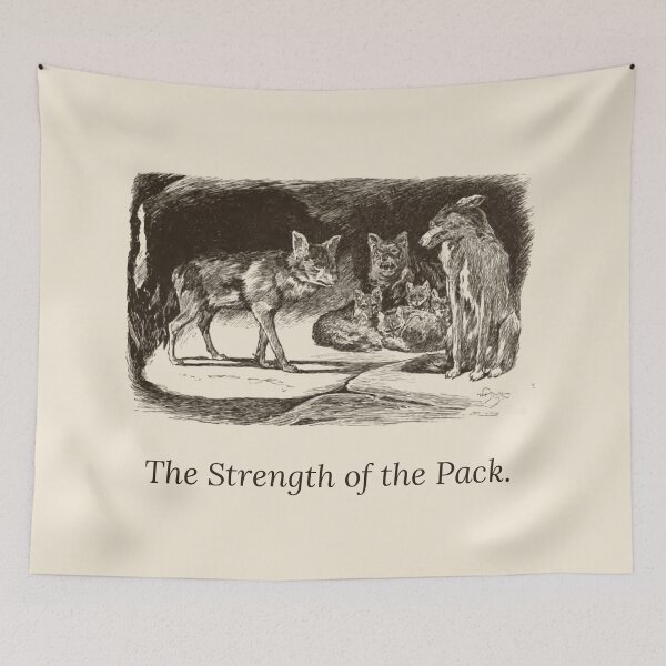 Item preview, The Strength of the Pack — Vintage Wolf Pack Literary Tee designed and sold by Core-E.
