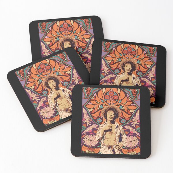 Item preview, Jimi Hendrix Open Floral Mandala Psychedelic Poster designed and sold by PercivalHills.