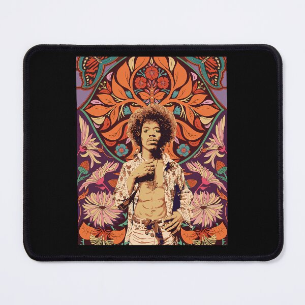 Item preview, Jimi Hendrix Open Floral Mandala Psychedelic Poster designed and sold by PercivalHills.