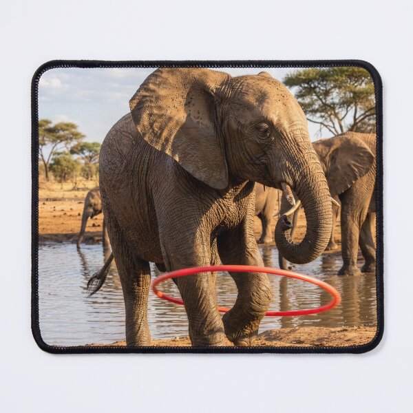 Item preview, Elephant Takes His Hula Hoop for a Spin designed and sold by Tridentulus.