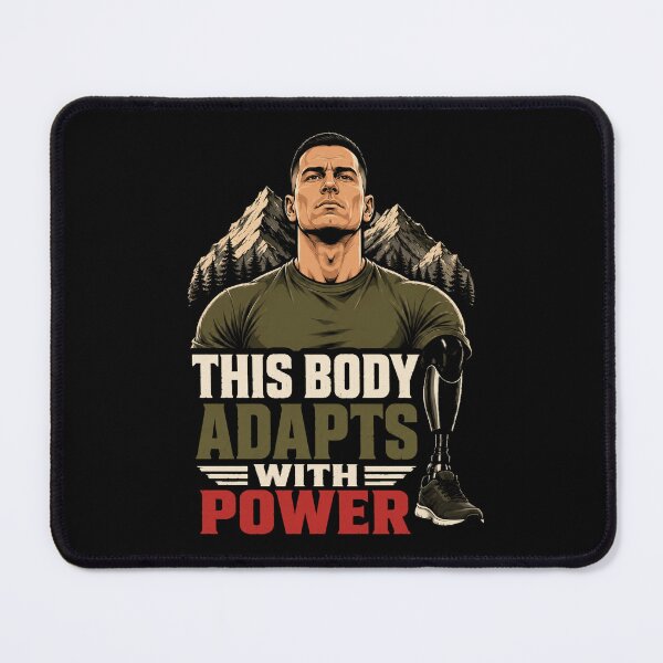 Item preview, This Body Adapts With Power Military Fitness Motivation designed and sold by ColeLaniTrading.