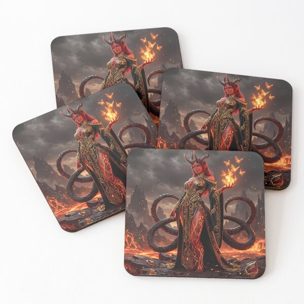 Item preview, Fiery Demon Queen Succubus Dark Fantasy designed and sold by GalleryBrisArt.