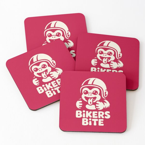 Item preview, Bikers Bite Funny Monkey Helmet Graphic designed and sold by GrantHalvorsen.