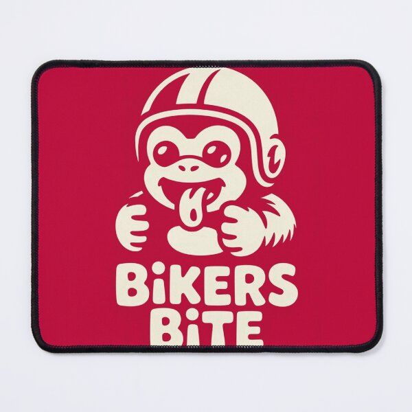 Item preview, Bikers Bite Funny Monkey Helmet Graphic designed and sold by GrantHalvorsen.