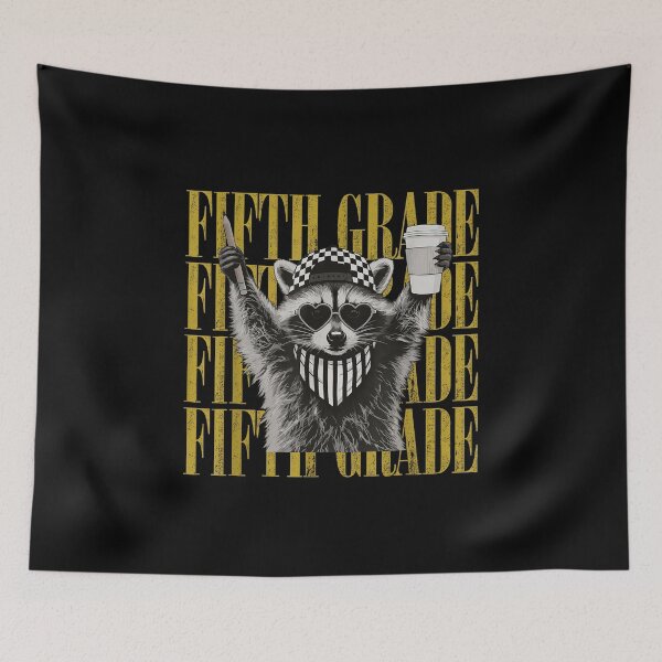 Item preview, Funny Fifth Grade Feral Raccoon Back to School Teacher T-Shirt designed and sold by Cheliasbix.