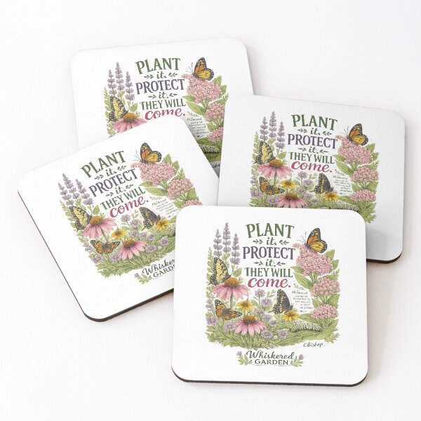 Item preview, Plant It. Protect It. They Will Come – Butterfly & Native Plant Garden designed and sold by Whiskered Garden Studio.