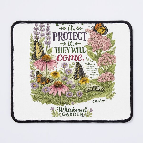 Item preview, Plant It. Protect It. They Will Come – Butterfly & Native Plant Garden designed and sold by Whiskered Garden Studio.