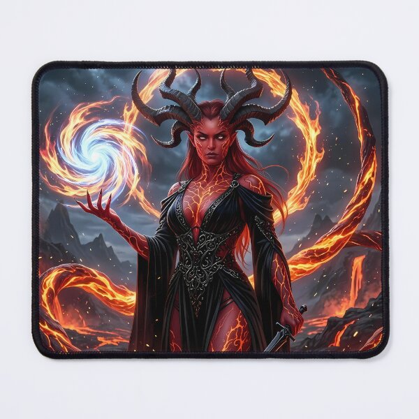 Item preview, Fiery Demon Queen Succubus Dark Fantasy designed and sold by GalleryBrisArt.
