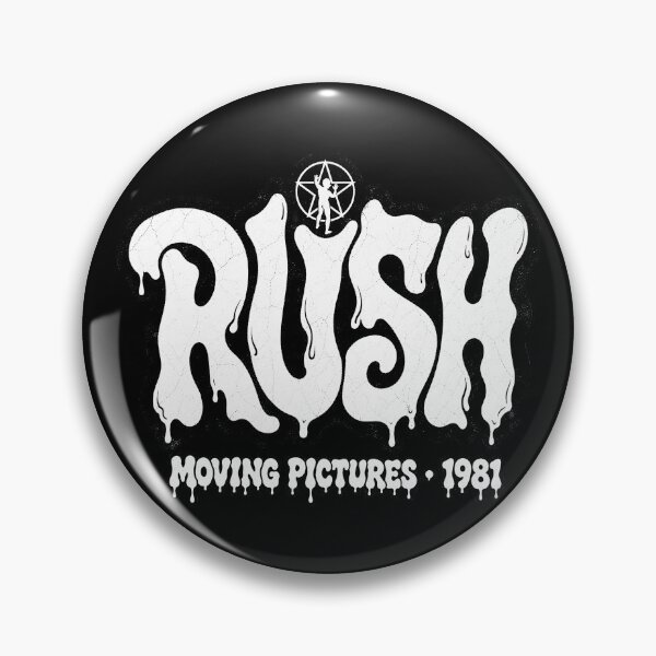 Artikelvorschau, Rush Moving Pictures 1981 Melting Font Classic Prog Rock entworfen und verkauft von JMS-Artvintage.