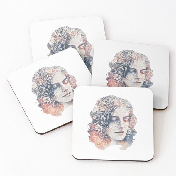 Item preview, Dreamy Female Portrait Vintage Floral Art V3 designed and sold by Uncle-Icy.